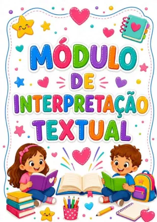Capa de Modulo de Atividades de interpretação textual para pequenos.