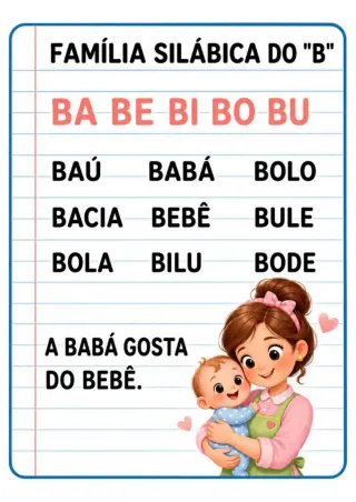 Capa de Fichas Família Silábica