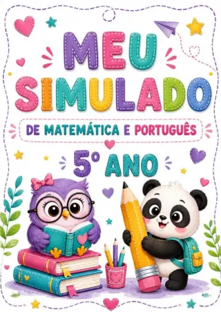 Capa de Simulado Matemática E Português 5°Ano
