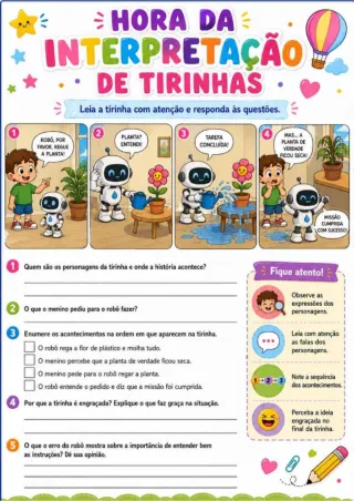 Capa de Atividades De Interpretação De Tirinhas