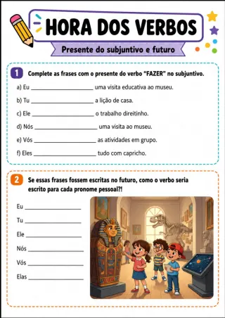 Capa de Atividades De Verbos