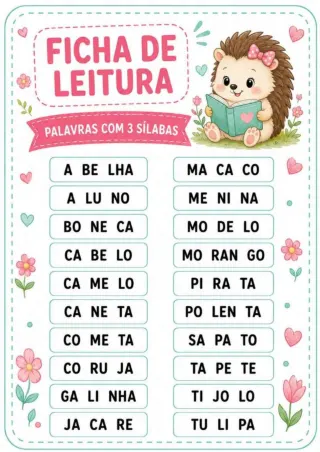 Capa de Fichas De Leitura Bastão