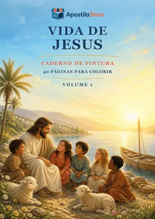 Capa de Vida de Jesus - 40 Desenhos para Colorir - Volume 1