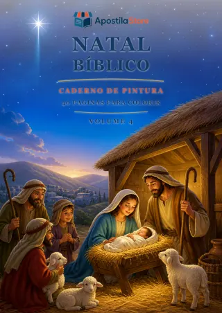 Capa de Natal Bíblico - 40 Desenhos para Colorir - Volume 4