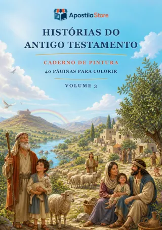 Capa de Histórias do Antigo Testamento - 40 Desenhos para Colorir - Volume 3
