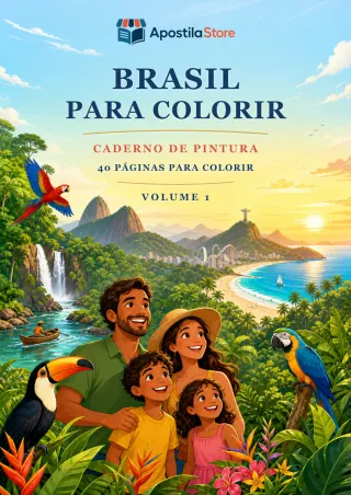 Capa de Brasil para Colorir - 40 Desenhos para Colorir - Volume 1