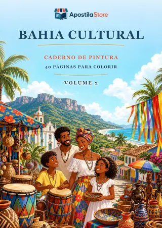 Capa de Bahia Cultural - 40 Desenhos para Colorir - Volume 2