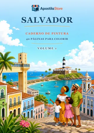 Capa de Salvador - 40 Desenhos para Colorir - Volume 1
