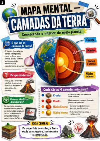 Capa de Camadas Da Terra
