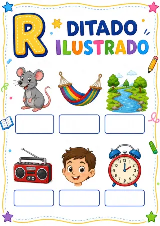 Capa de Ditado Alfabético Ilustrado