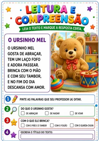 Capa de Caderno Lúdico De Interpretação Textual