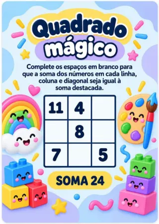 Capa de Quadro Mágico Atividades